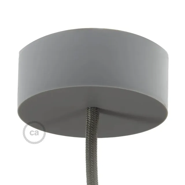 Creative Cables Rosone Silicone Cilindrico Grigio 83 mm