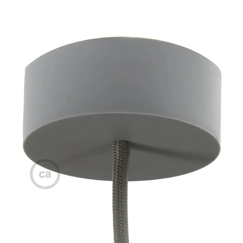 Creative Cables Rosone Silicone Cilindrico Grigio 83 mm