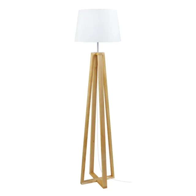 Tosel Linkoping piantana legno bianco tamburo 40x155 cm