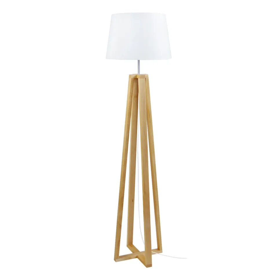 Tosel Linkoping piantana legno bianco tamburo 40x155 cm
