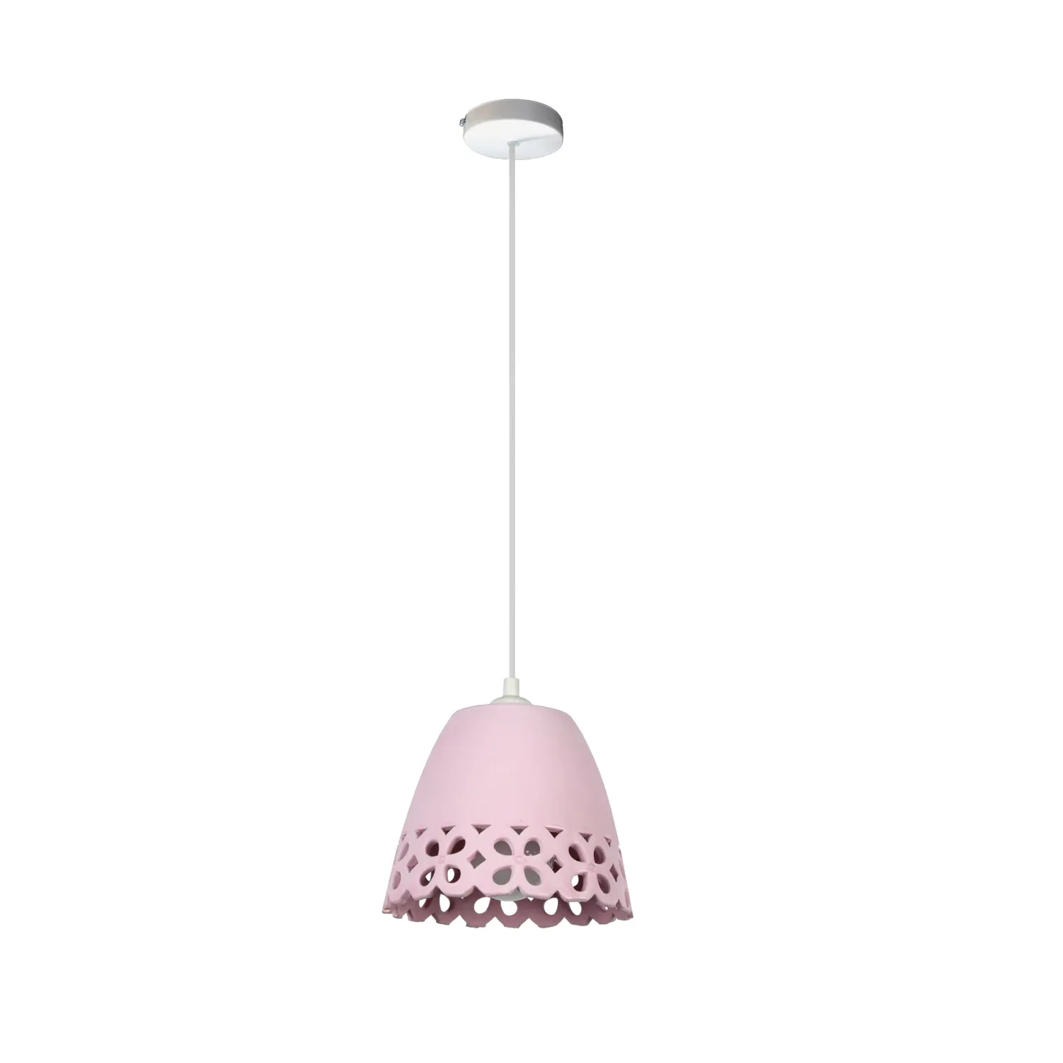 Tosel Faro sospensione ceramica rossa conica 17x100 cm