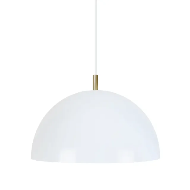 Tosel Floral sospensione metallo cupola bianca 30x100cm E27