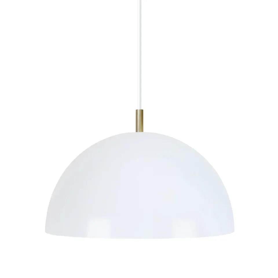 Tosel Floral sospensione metallo cupola bianca 30x100cm E27
