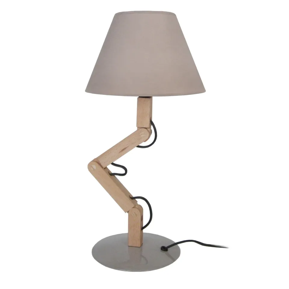 Tosel Geri lampada tavolo 18x45 cm naturale-taupe