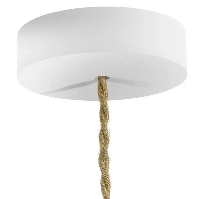 Creative Cables Rosone Soffitto Legno Bianco 120mm E27