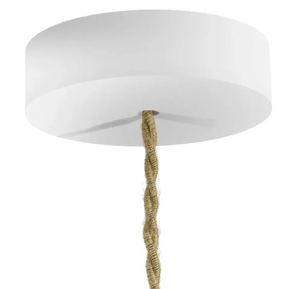 Creative Cables Rosone Soffitto Legno Bianco 120mm E27