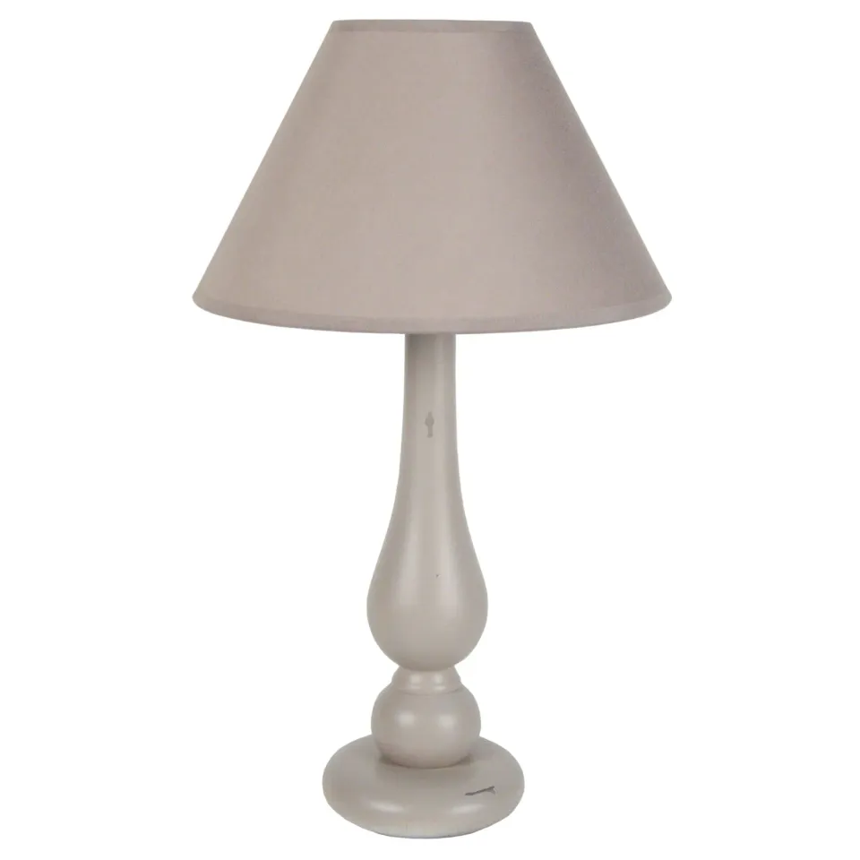 Tosel Calais lampada da tavolo bianca legno 30x42 cm
