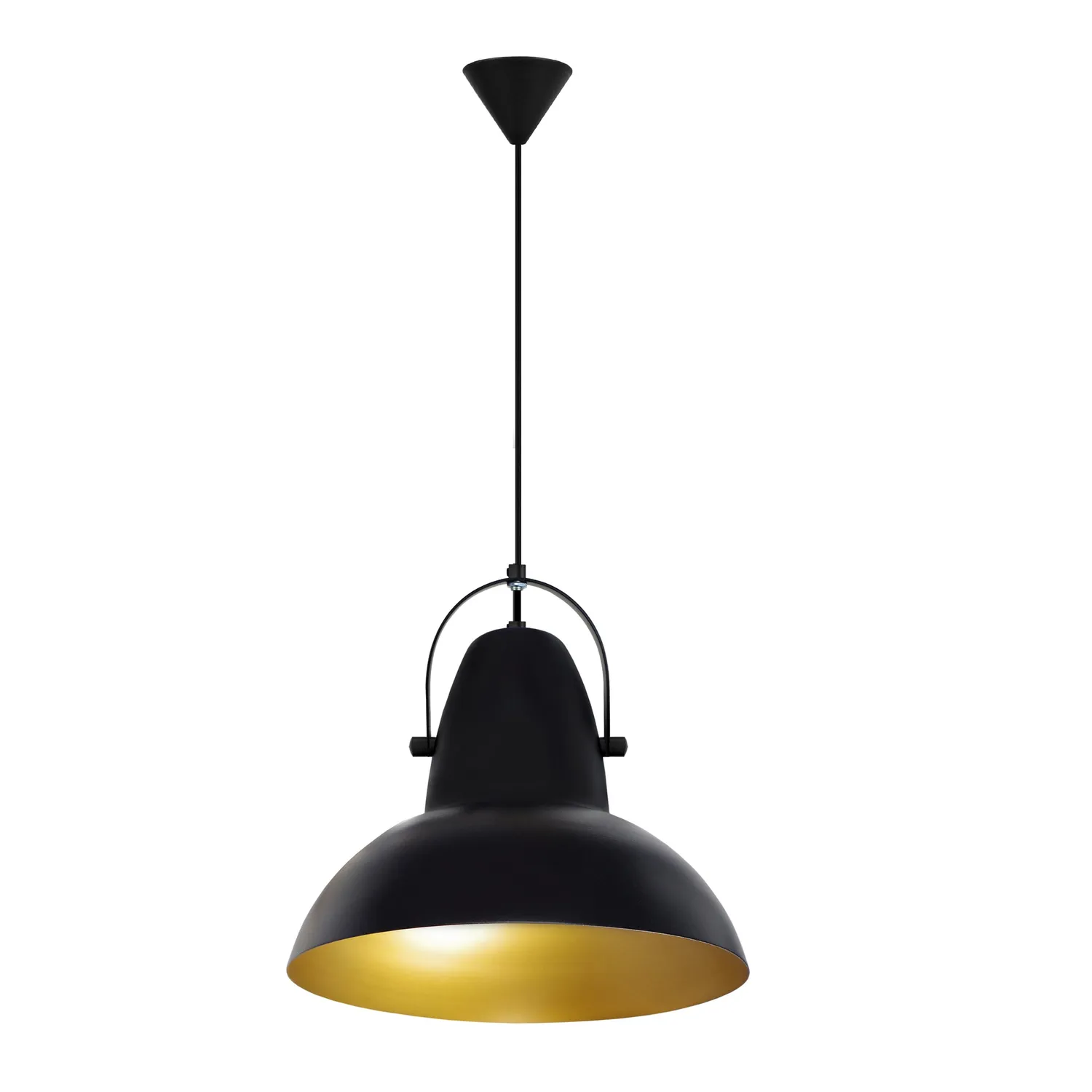 Tosel Aquitaine sospensione campana nera 30x100cm E27