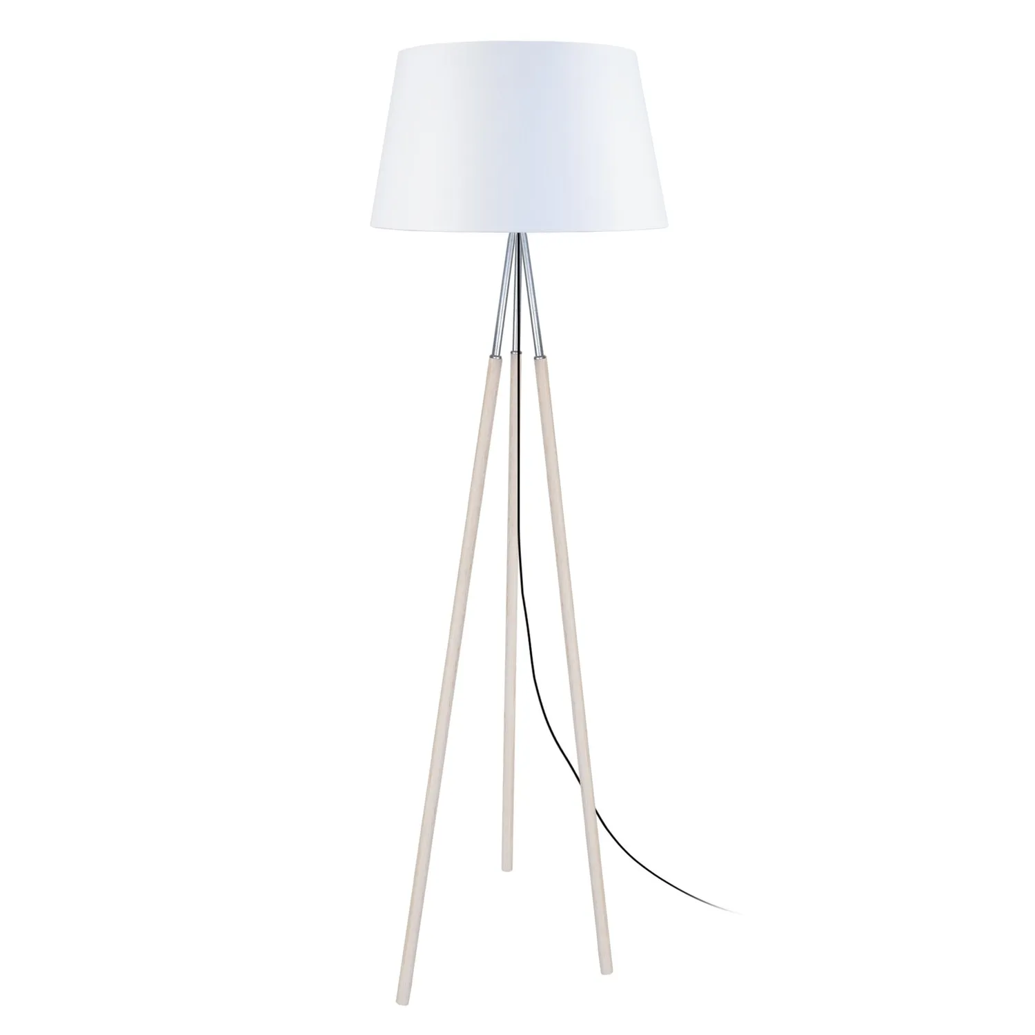 Tosel Goteborg piantana treppiede naturale bianco 160 cm