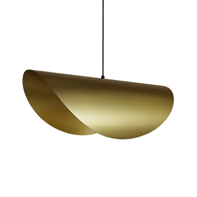 Tosel Frau sospensione ovale oro 50x100 cm metallo