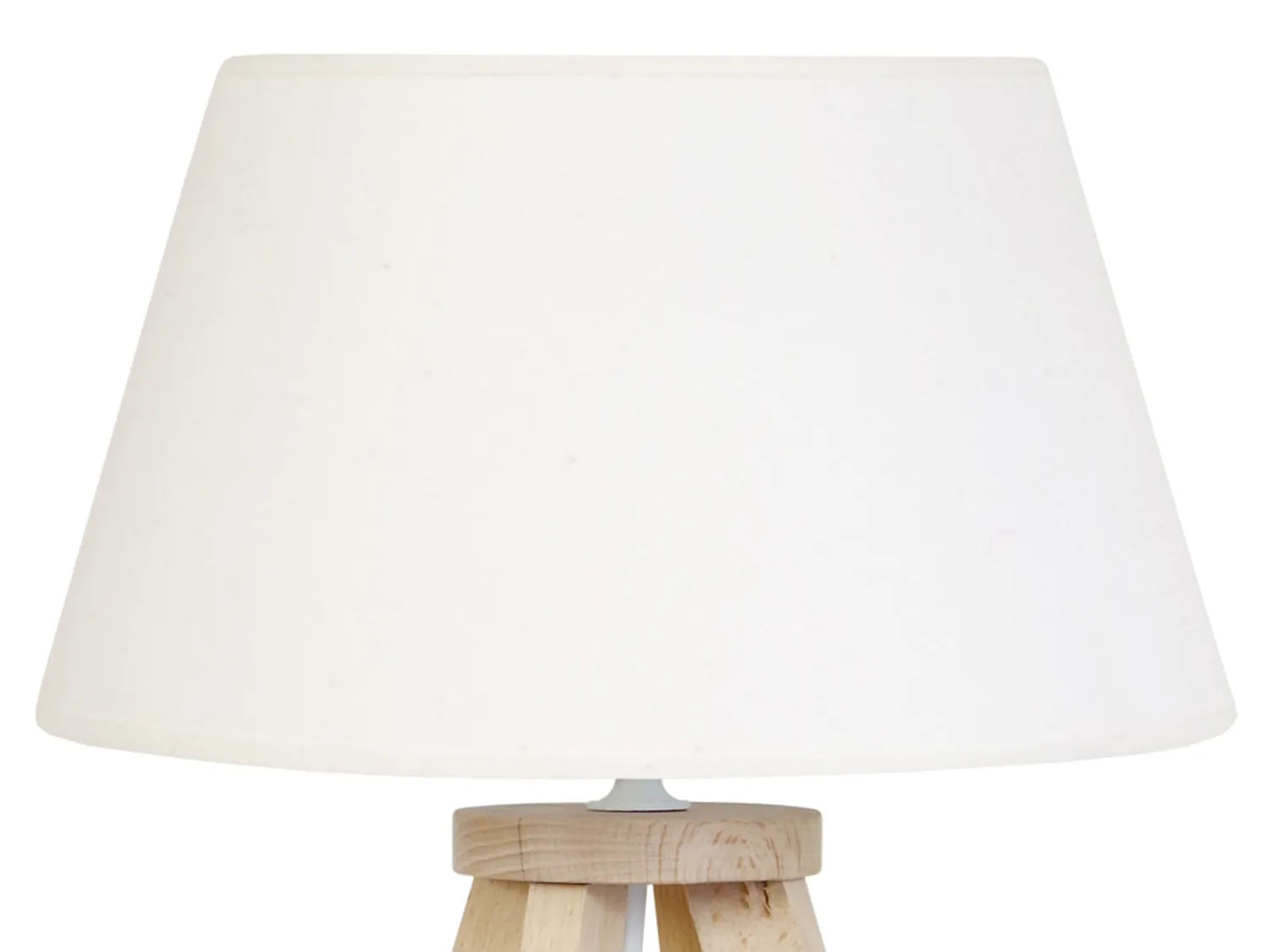 Tosel Skara lampada tavolo legno naturale bianco