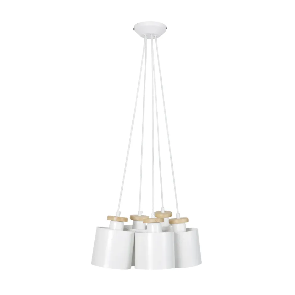 Tosel Uzibuze lampadario nero 45x90 cm metallo legno