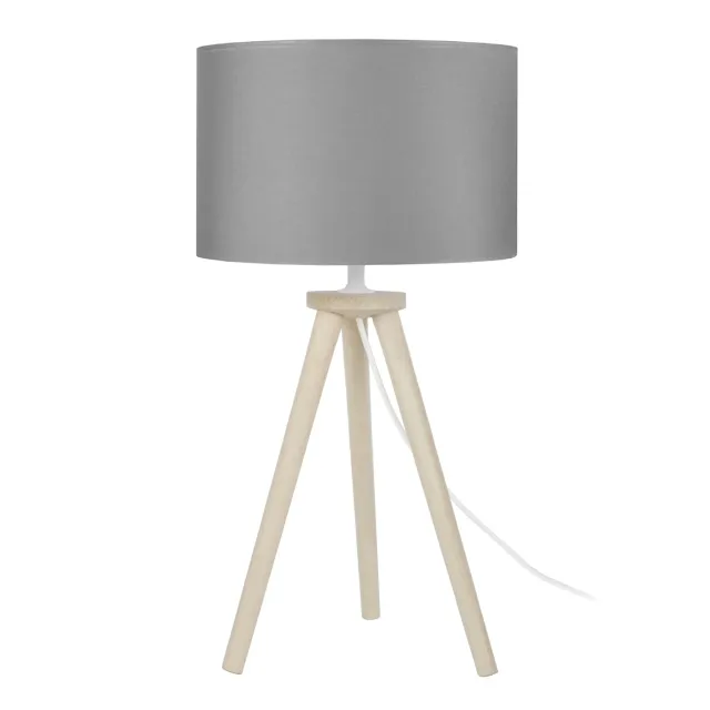 Tosel Utgard lampada da tavolo treppiede naturale ecrù 30x44cm legno