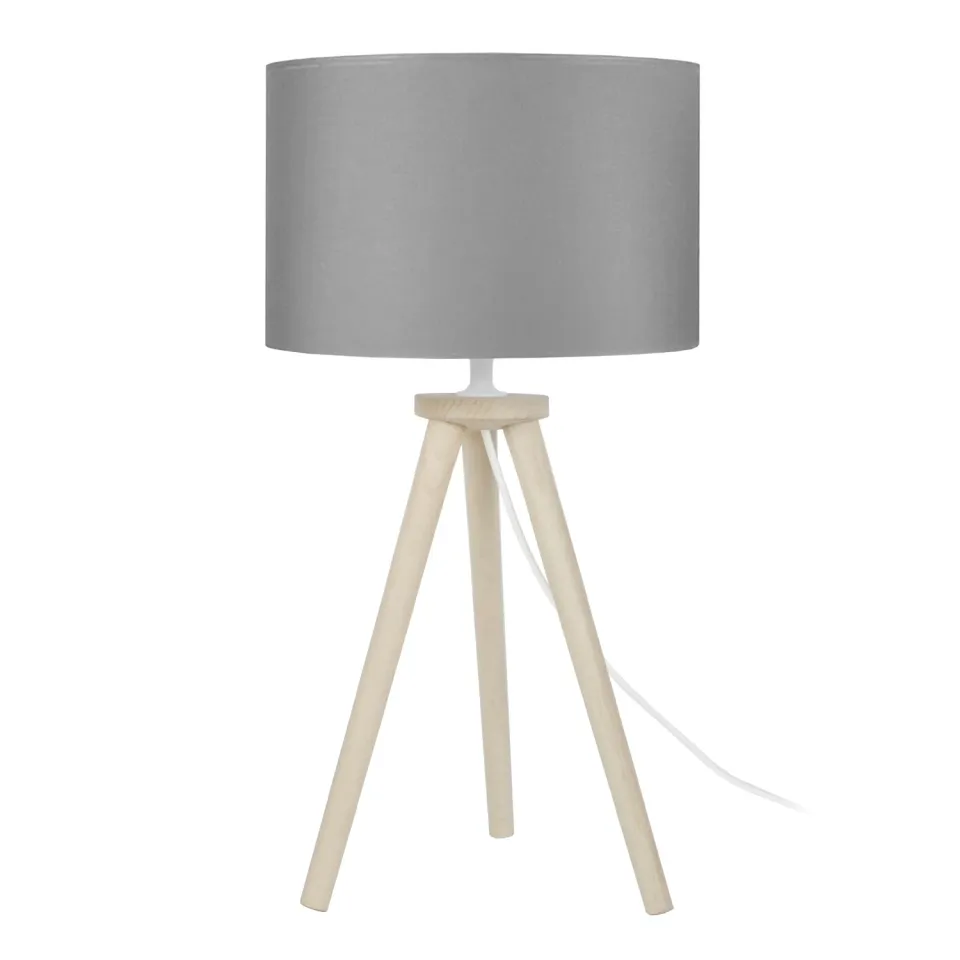 Tosel Utgard lampada da tavolo treppiede naturale ecrù 30x44cm legno
