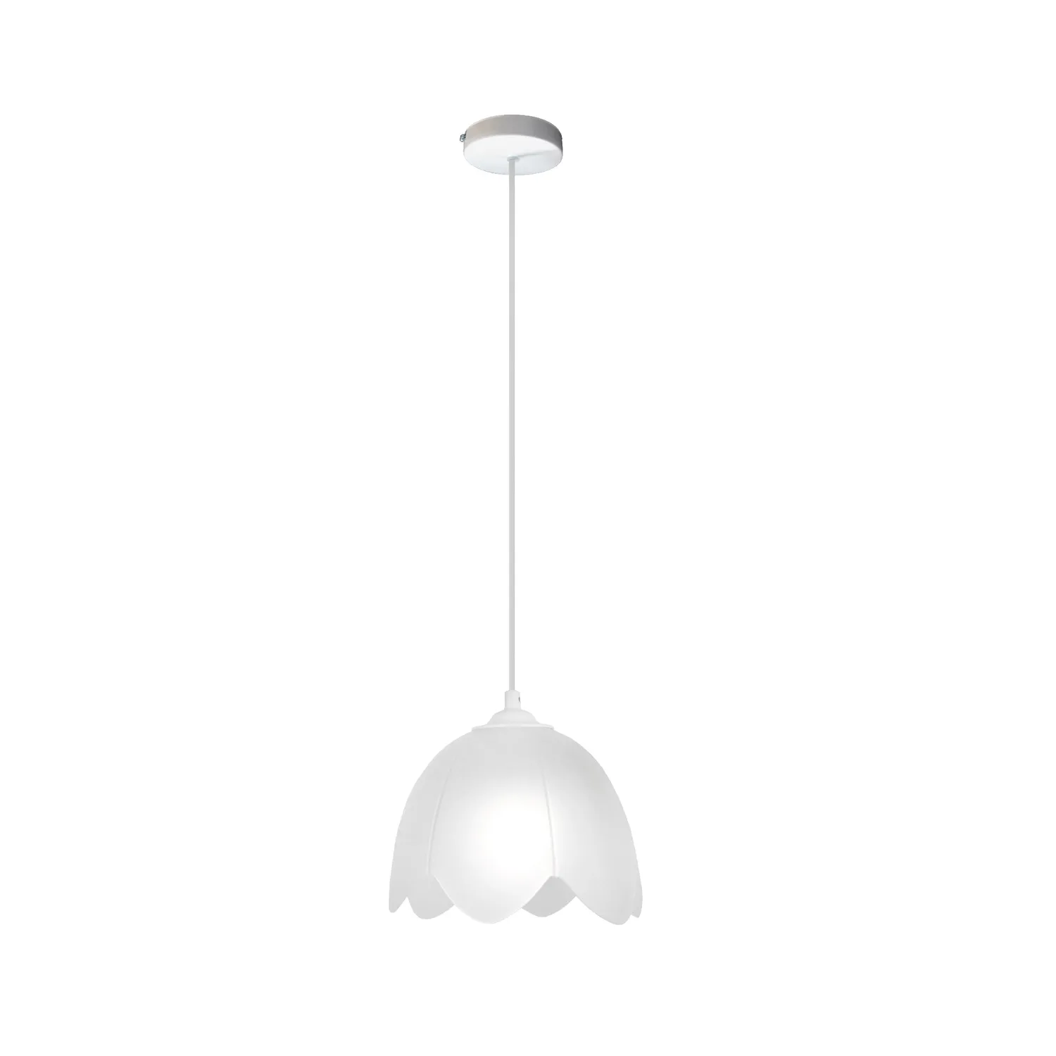 Tosel Boléro sospensione vetro cupola gialla 18x100cm E27