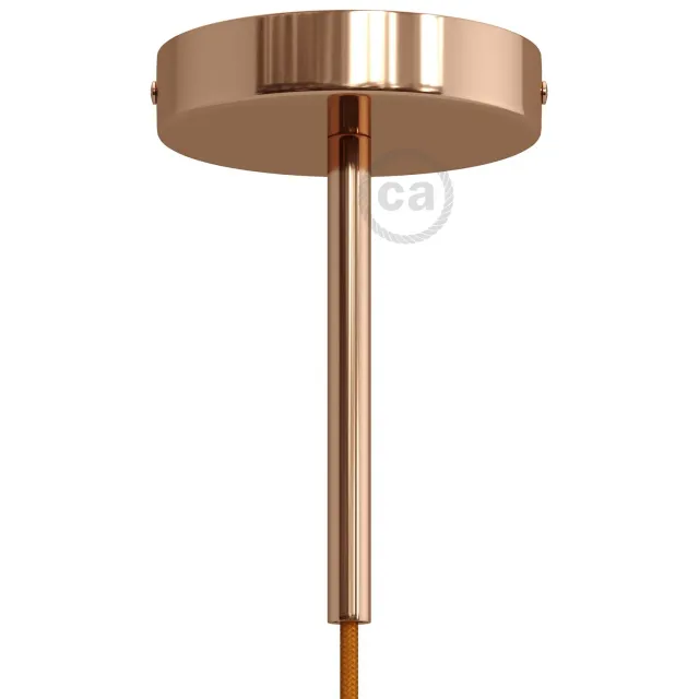 Creative Cables Rosone soffitto rame metallo 1 foro E27 elegante