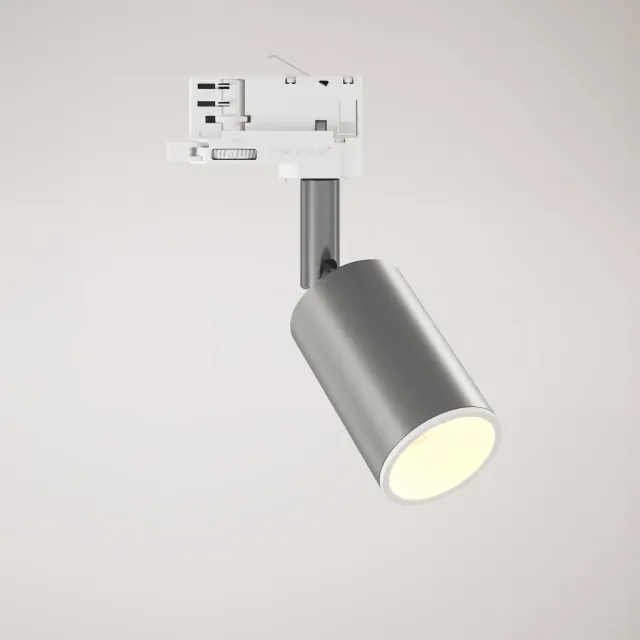 Creative Cables Bispot faretto binario titanio con lampadina