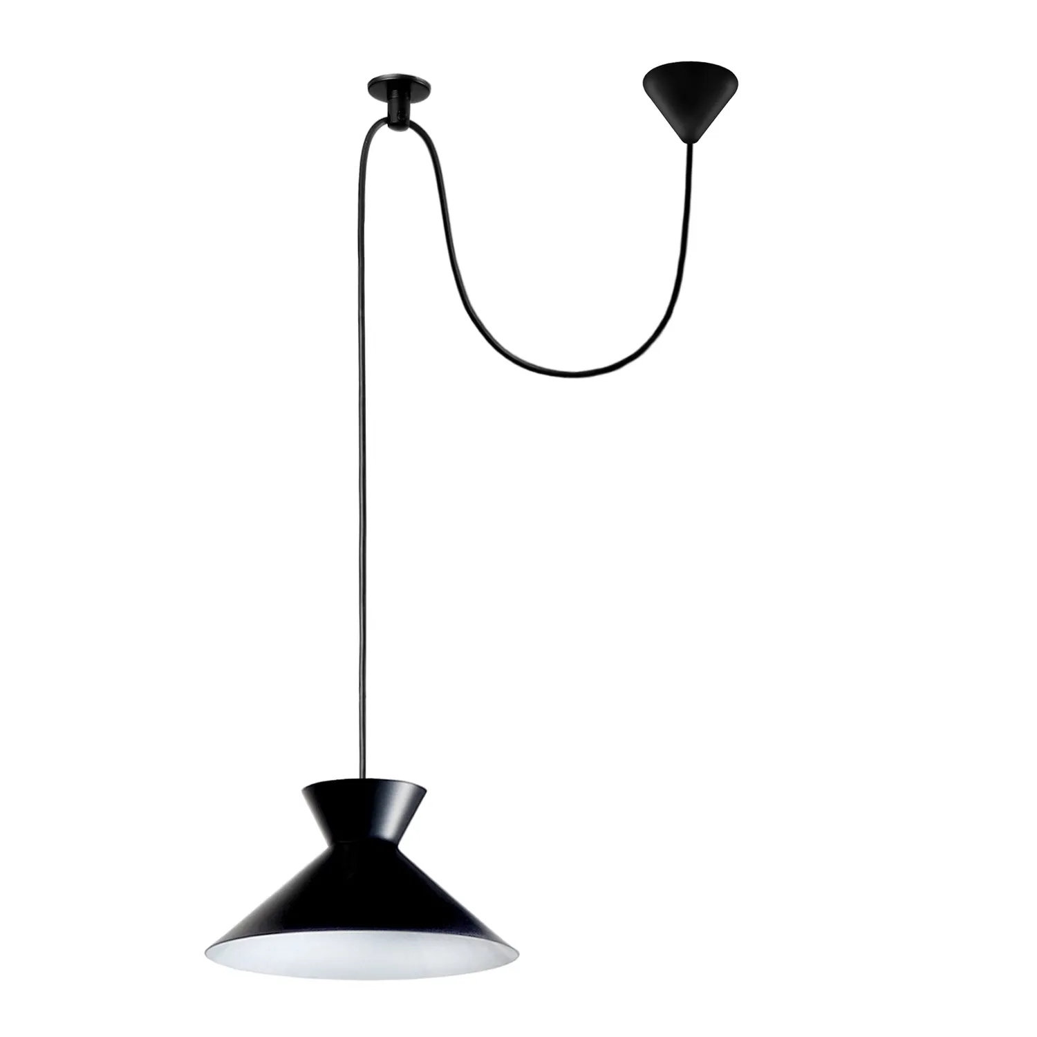 Tosel Leeds sospensione conica metallo 20x150 cm