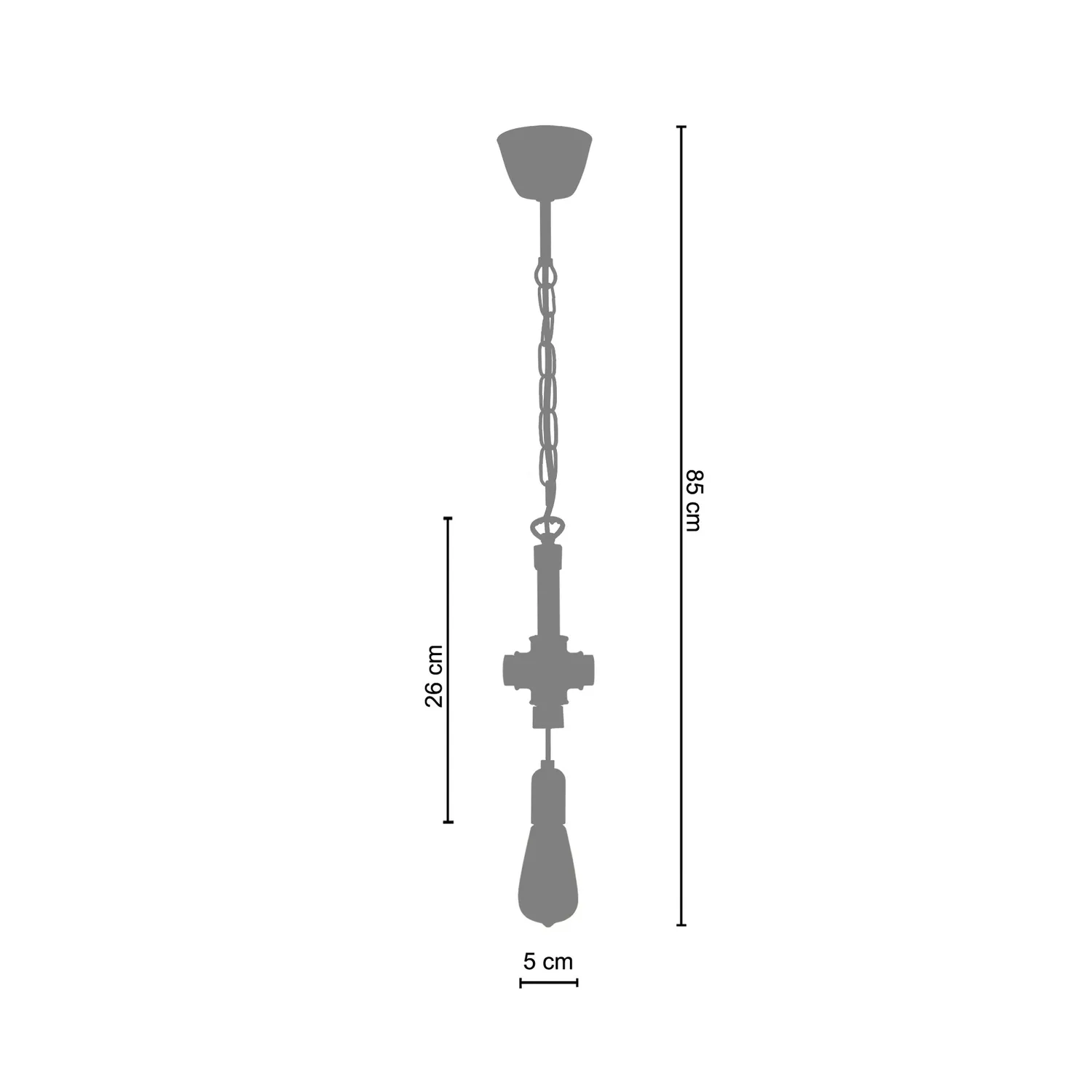 Tosel Hydraulik sospensione 100 cm nero rame metallo