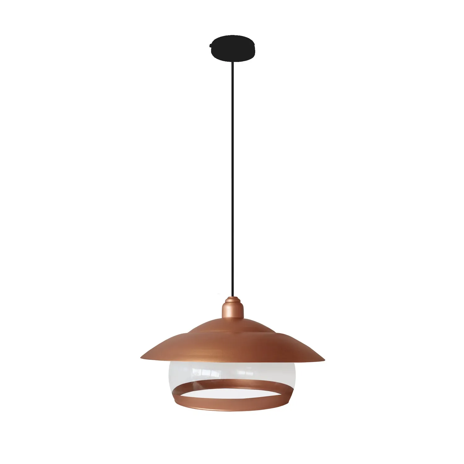 Tosel Brindisi Sospensione Globo Vetro 37x100 cm Nera