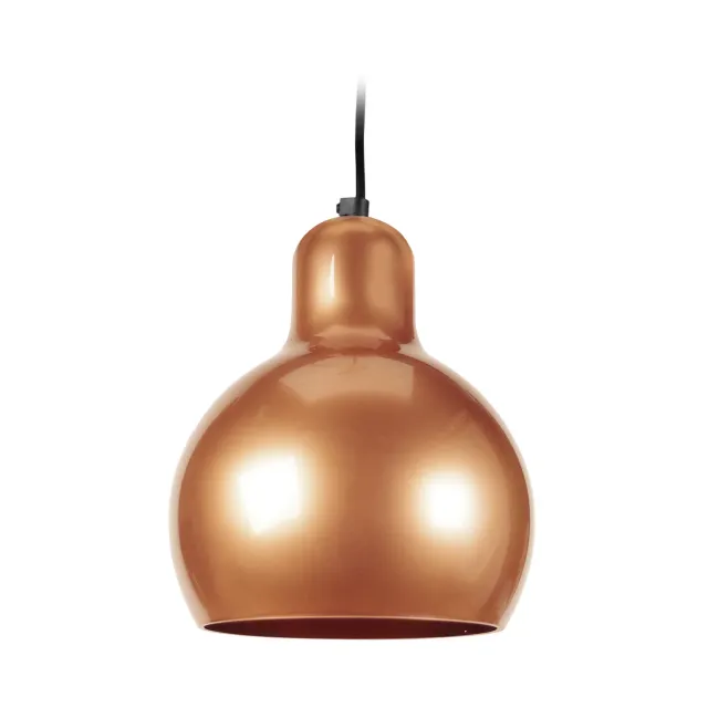Tosel Vianne sospensione vetro 18x100cm rame campana