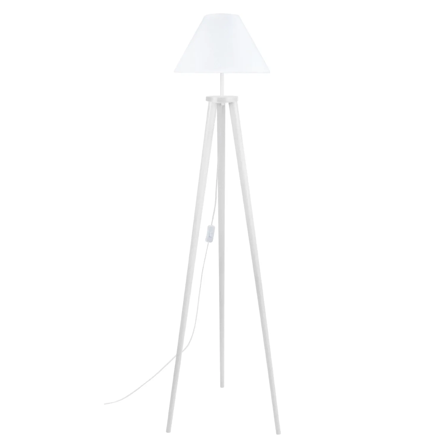 Tosel Utgard Bois piantana treppiede naturale ecrù luce calda