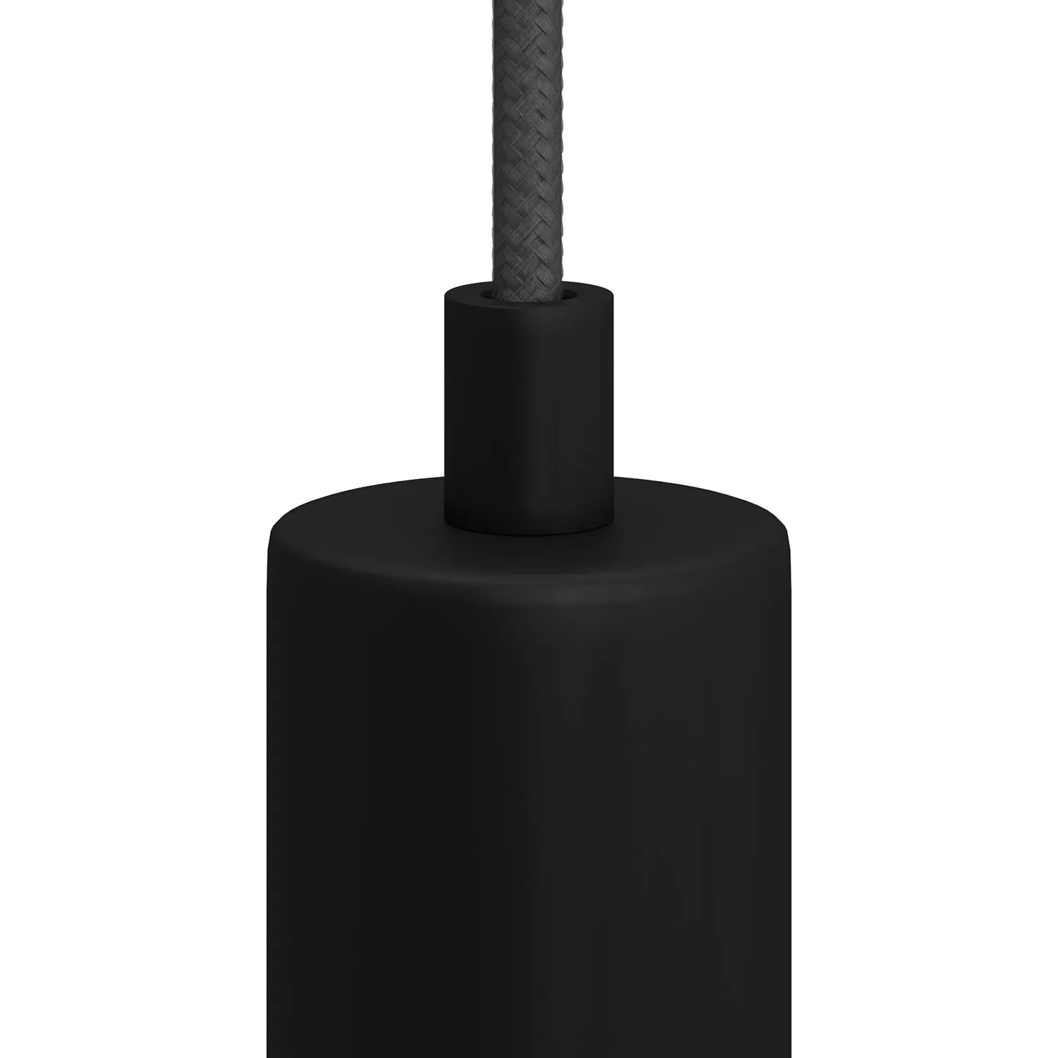 Creative Cables pressacavo cilindrico metallo nero 2 pezzi