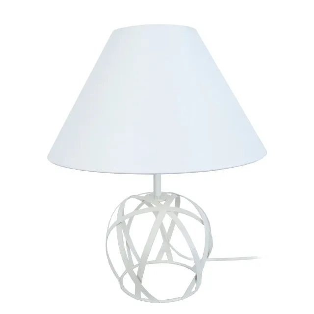 Tosel Juno lampada tavolo tessuto avorio 35x57 cm