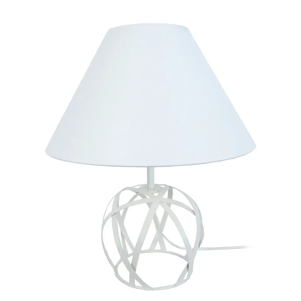 Tosel Juno lampada tavolo tessuto avorio 35x57 cm