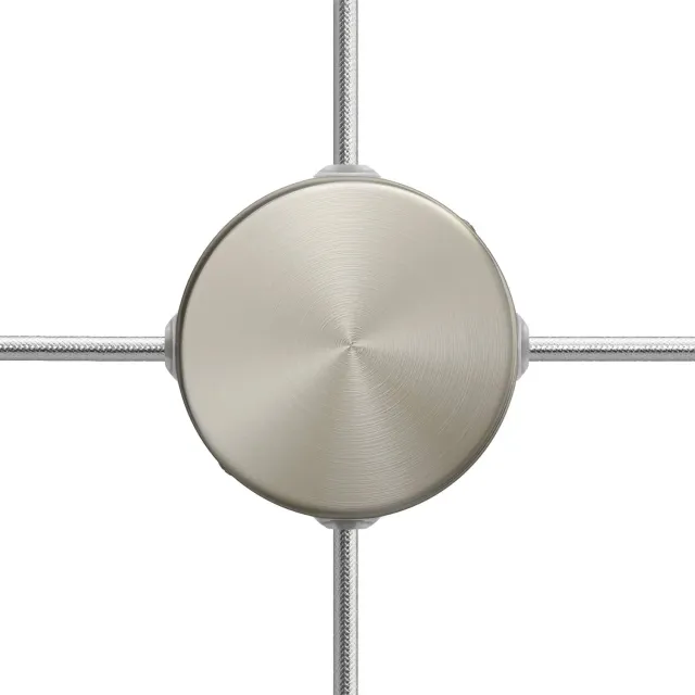 Creative Cables Mini rosone soffitto titanio 4 fori metallo