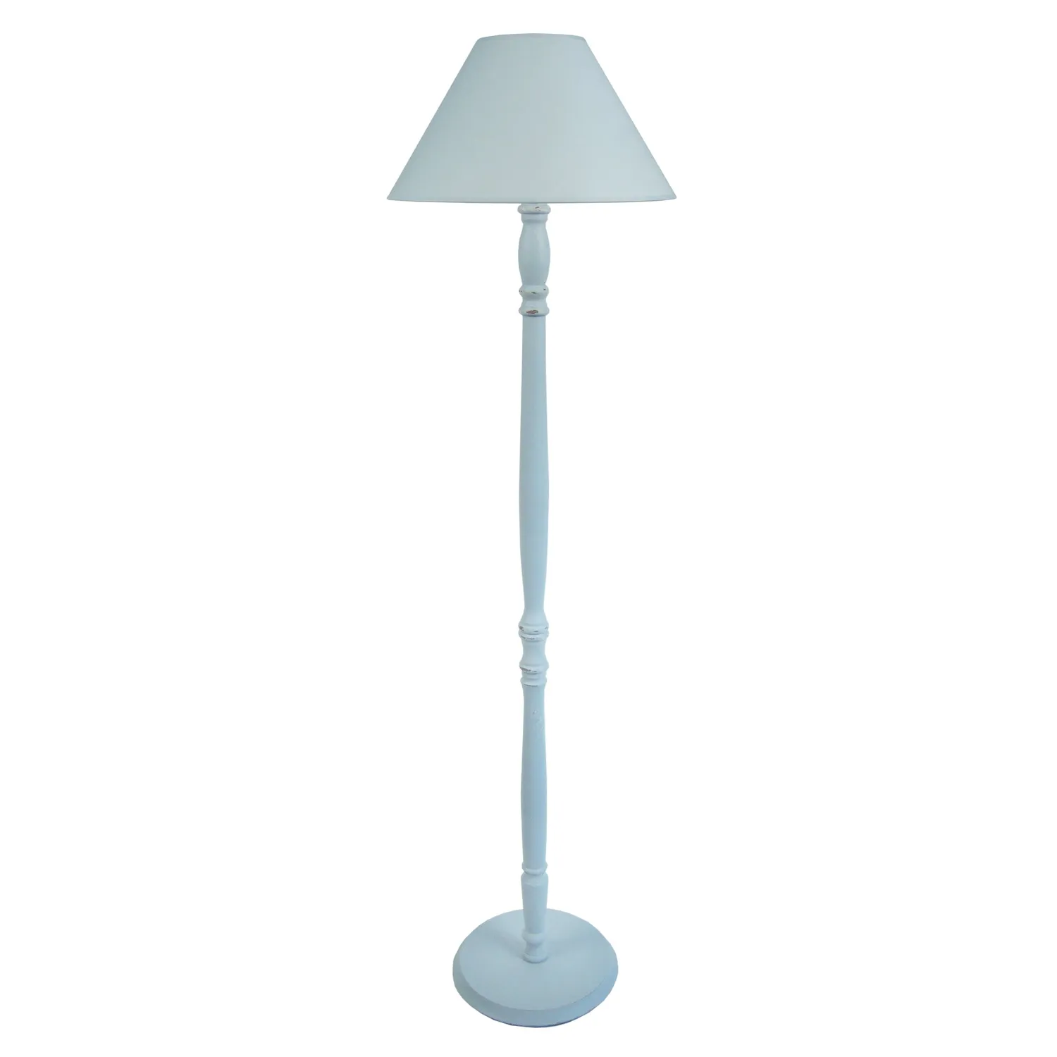 Tosel Menton piantana colonna legno bianca 150 cm E27