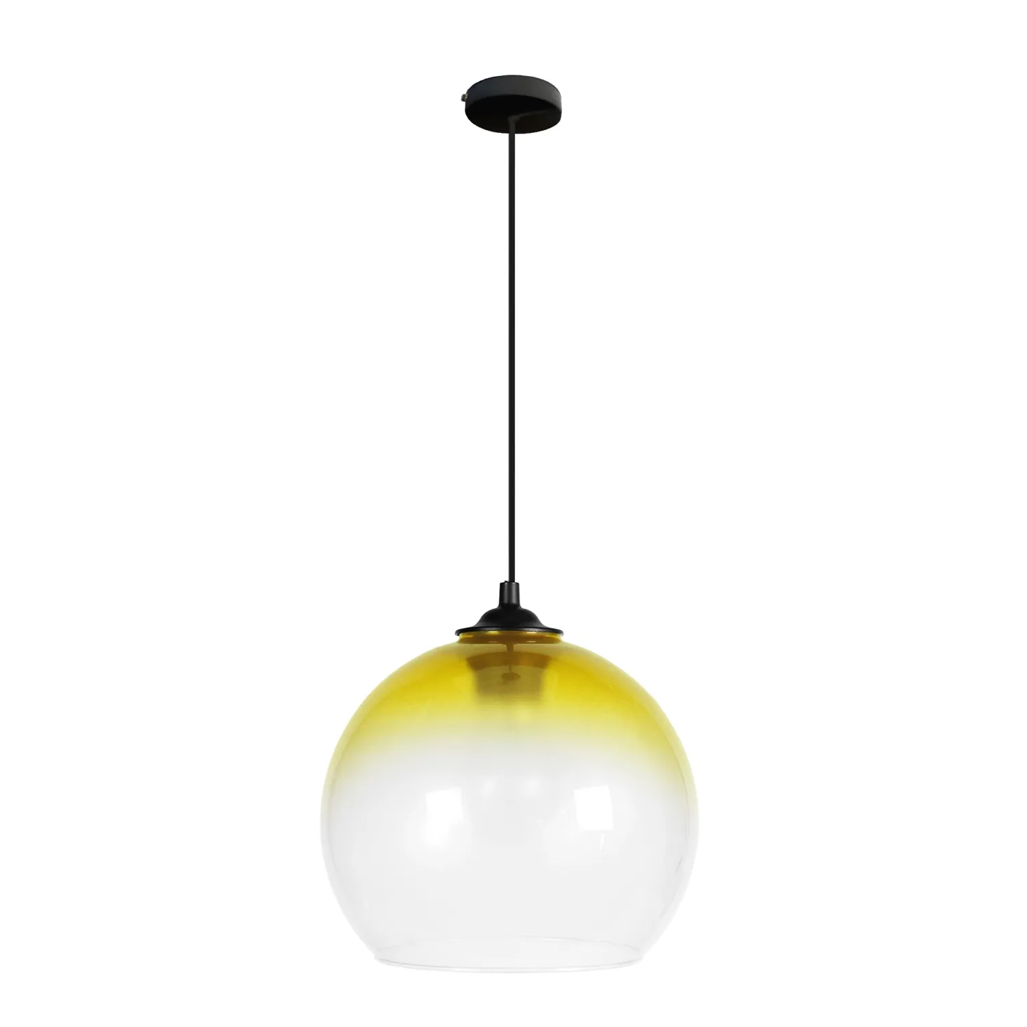 Tosel Globo Sospensione Vetro Gialla 20x100cm