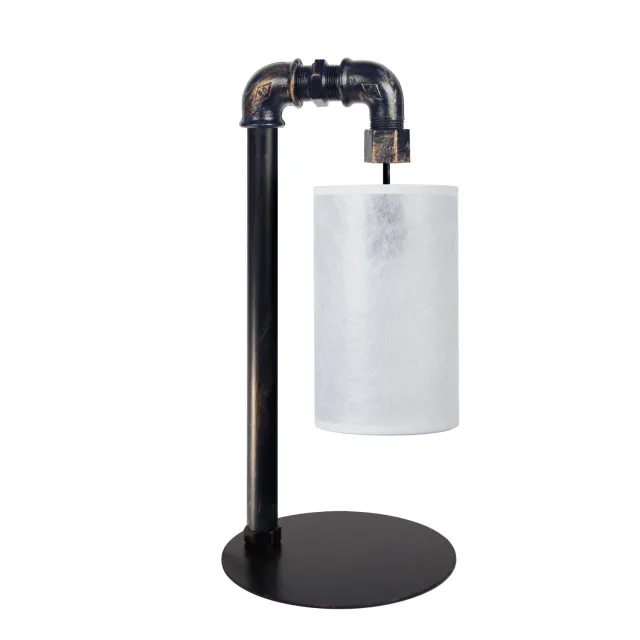 Tosel Hydraulik lampada tavolo nero-bianco 18x45 cm metallo