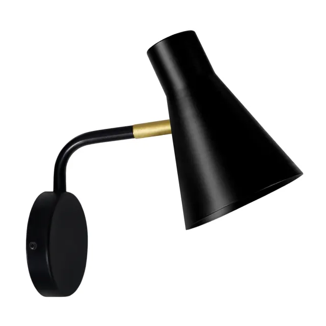 Tosel Funnel applique parete nera E14