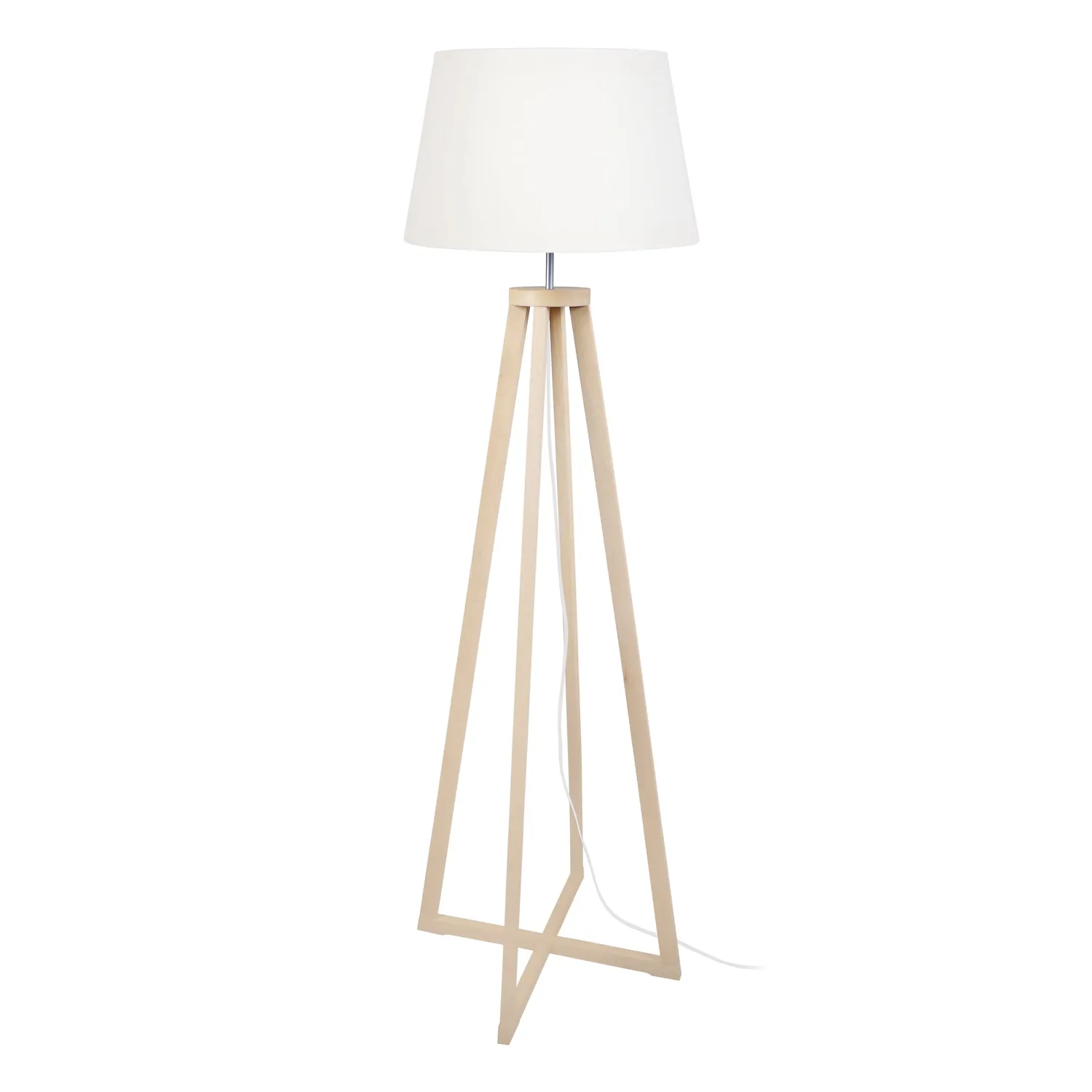 Tosel Skara piantana legno naturale bianco 162 cm