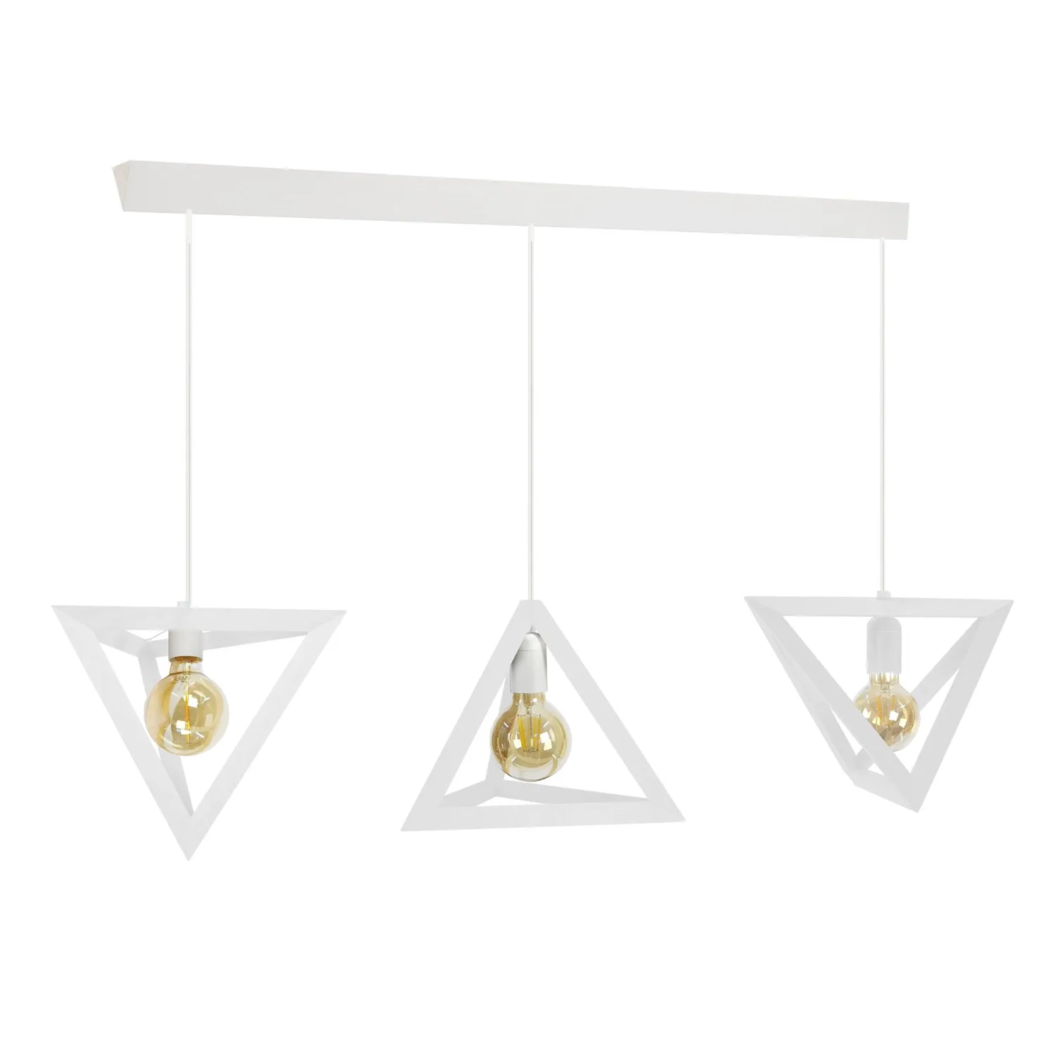 Tosel Tétraèdre A Lampadario Legno 3 Luci 80x90 cm