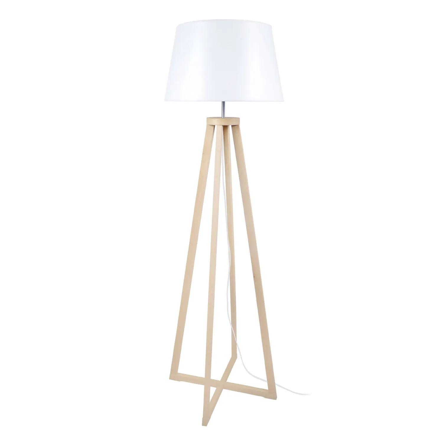 Tosel Skara piantana legno naturale bianco 162 cm