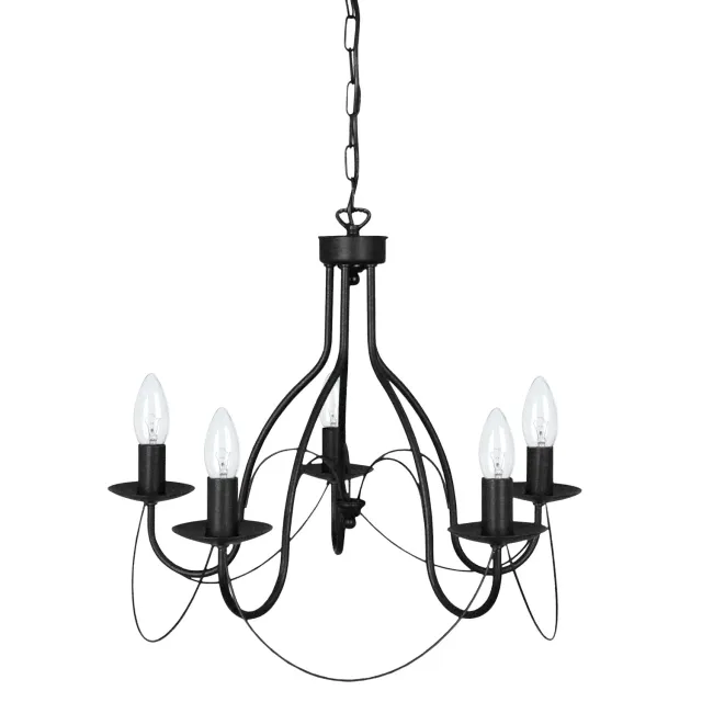 Tosel Provençale lampadario 5 luci bianco oro E14