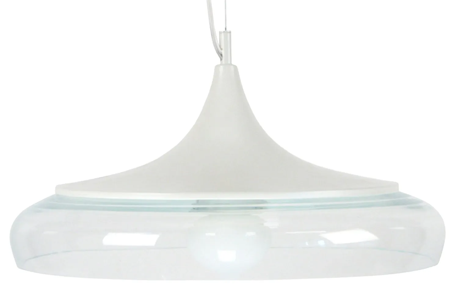 Tosel Divinity lampada a sospensione 41x100 cm nero-opale vetro