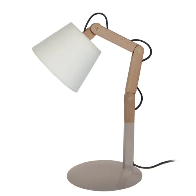Tosel Freki lampada da tavolo naturale 45 cm legno