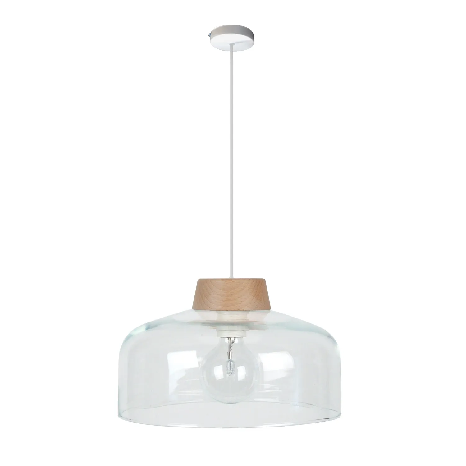 Tosel Nature sospensione legno trasparente 28,5x100cm