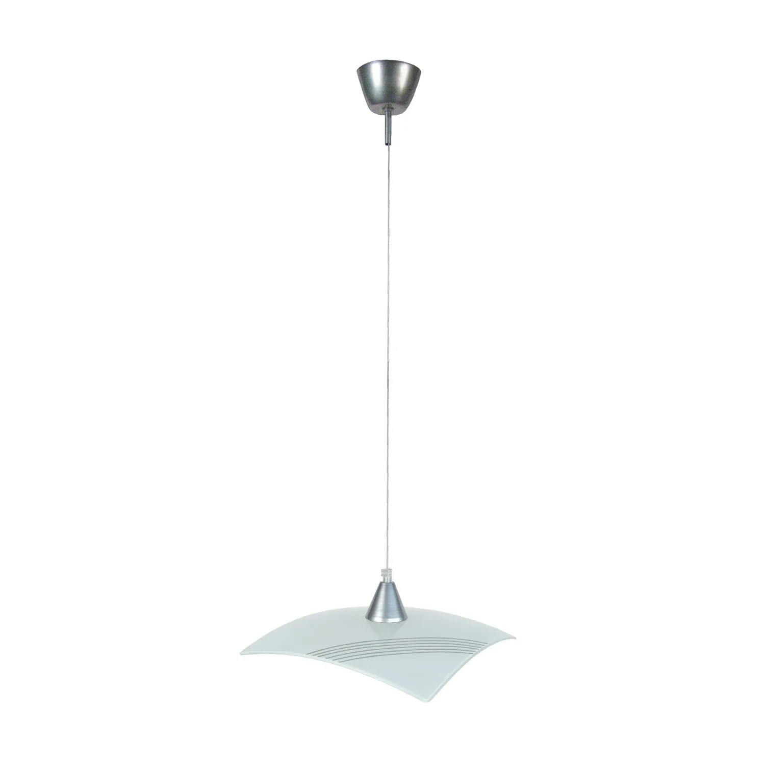 Tosel Isabel sospensione vetro 30x100 cm grigio