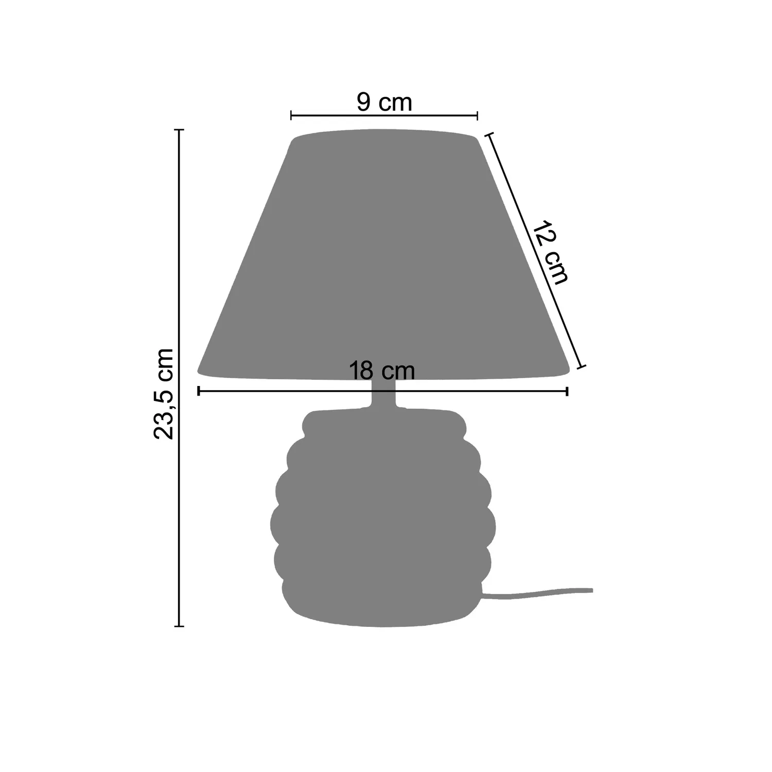 Tosel Boule lampada comodino legno 18 cm E14