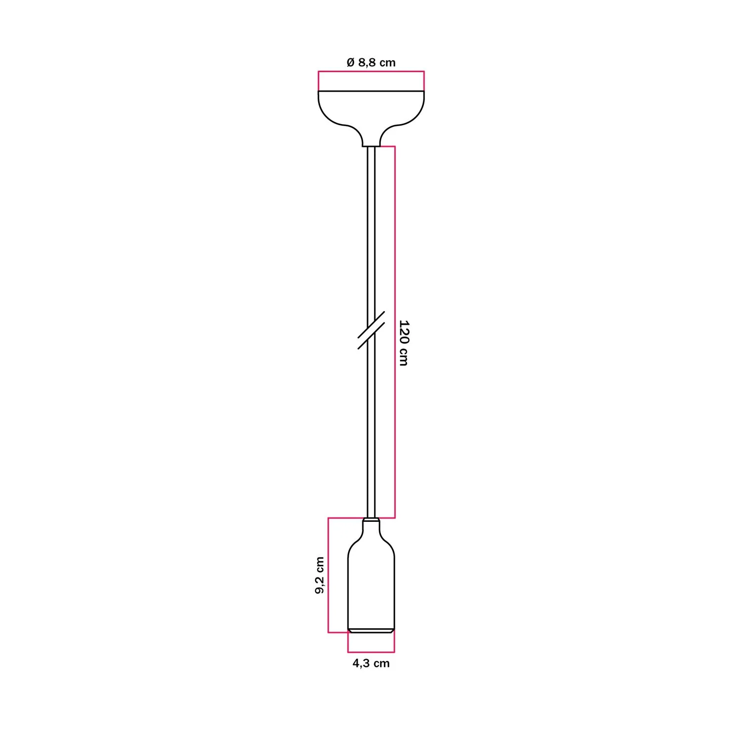 Creative Cables sospensione silicone salmone E27 con lampadina