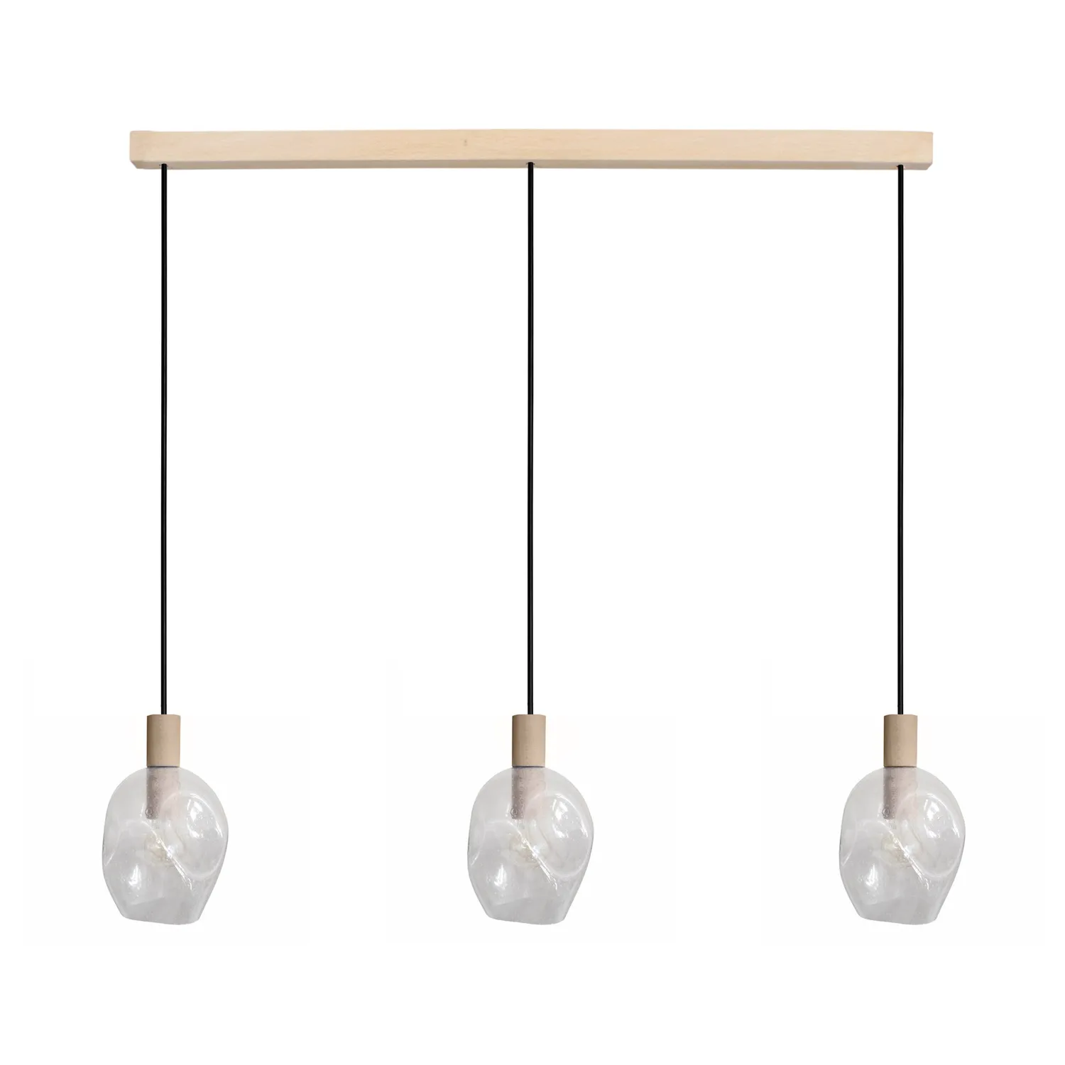 Tosel Vingolf Lampadario Barra 70cm Legno Trasparente