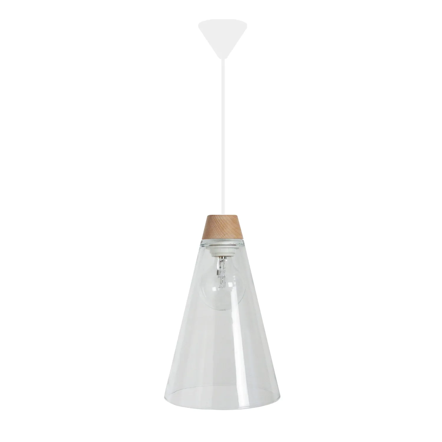 Tosel Nature lampada a sospensione trasparente 19,5x100 cm vetro