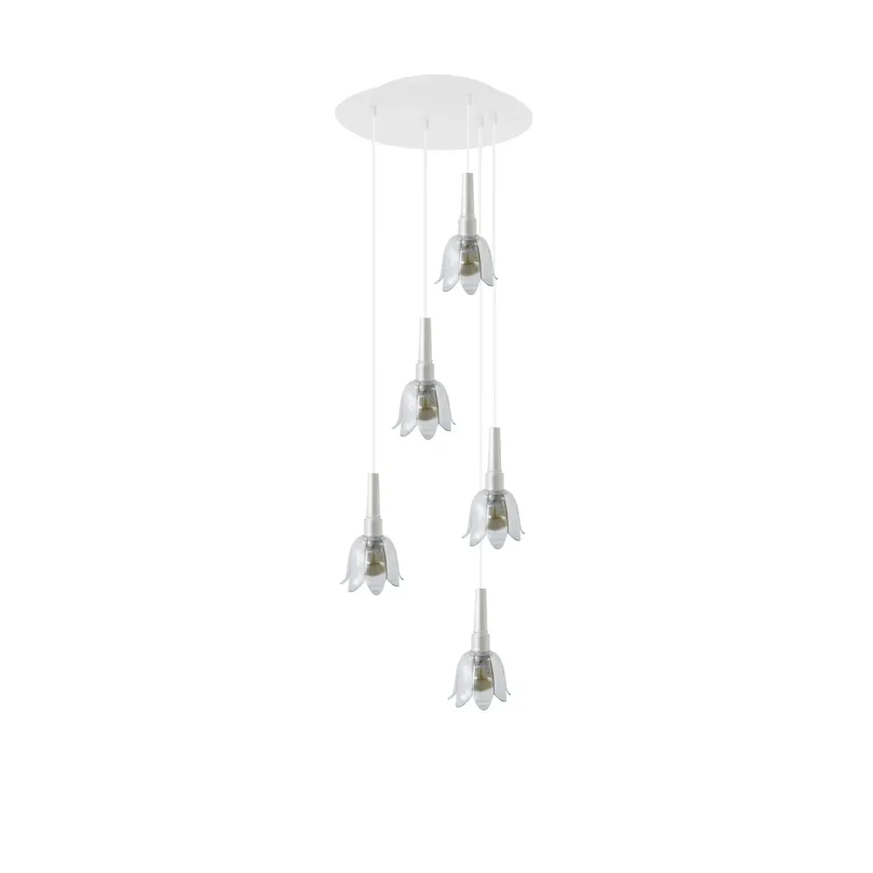 Tosel Cardito lampadario vetro nero 16x85 cm