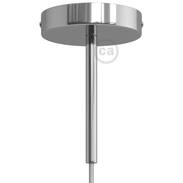 Creative Cables rosone soffitto 1 foro cromo serracavo 15cm