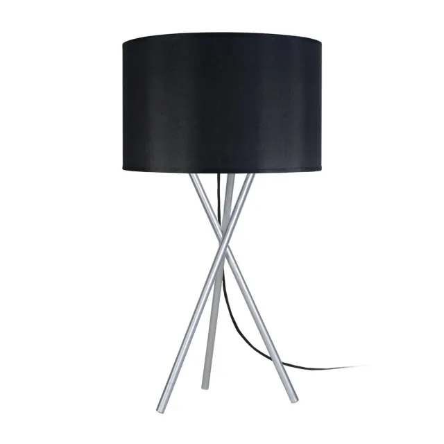 Tosel Midgard Lampada da Tavolo Treppiede Nera 22x41cm