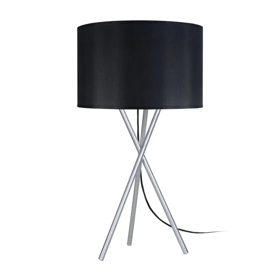 Tosel Midgard Lampada da Tavolo Treppiede Nera 22x41cm